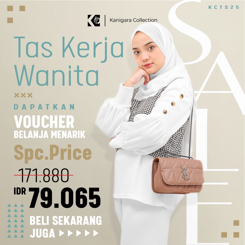 Tas Shoulder Bag Selempang Sandang Pundak Kerja Kantor Vintage Kecil Mini Kulit Ootd Motif Multifung