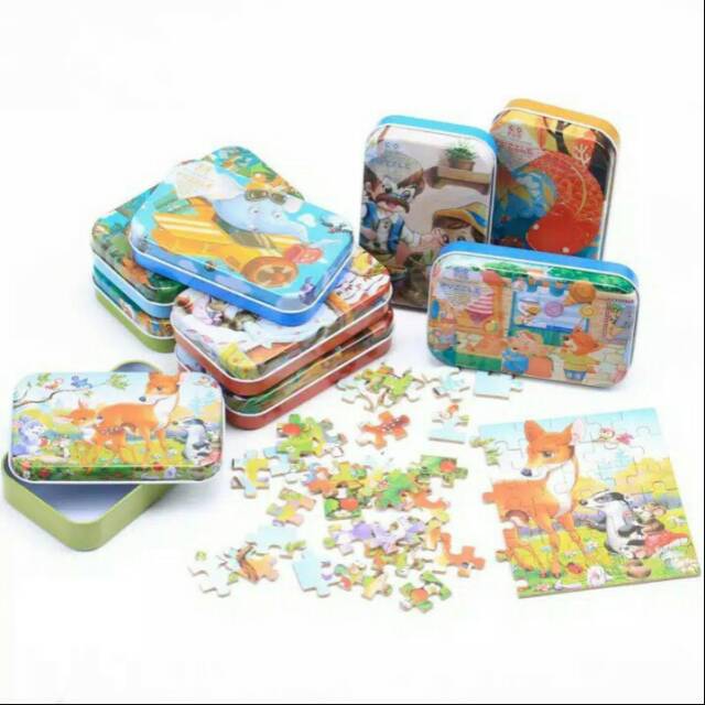 Puzzle mini tin box