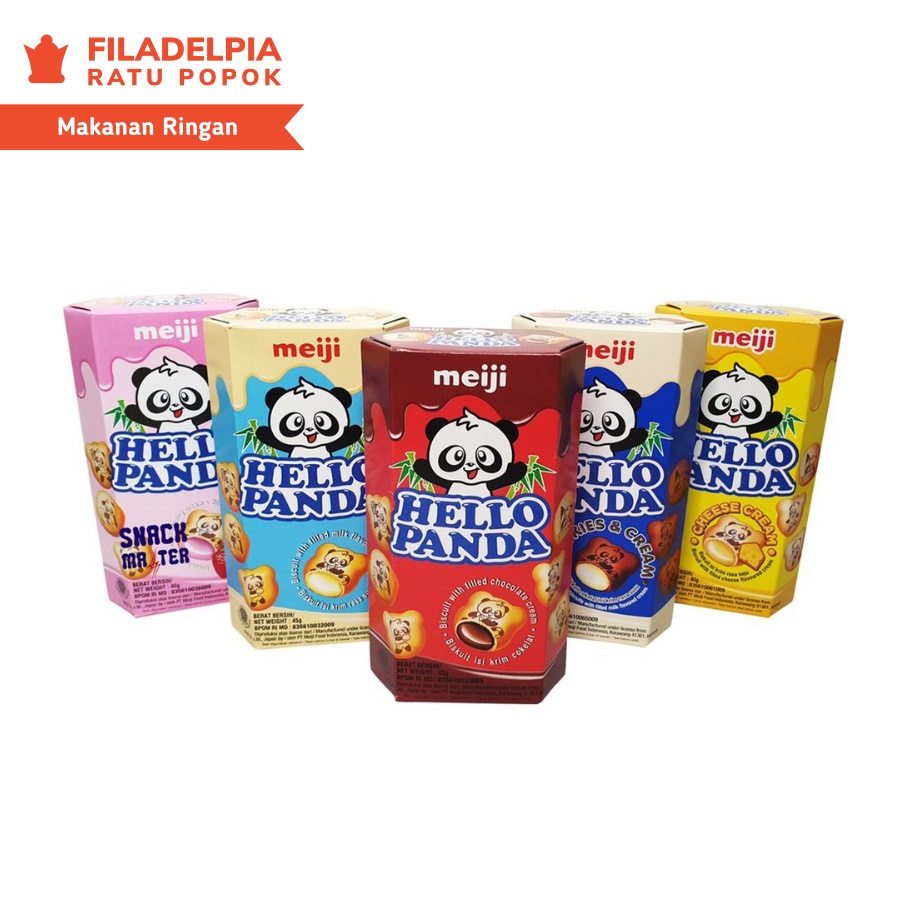 

Meiji Hello Panda Biskuit Isi Krim 45gr Cemilan Snack Diskon