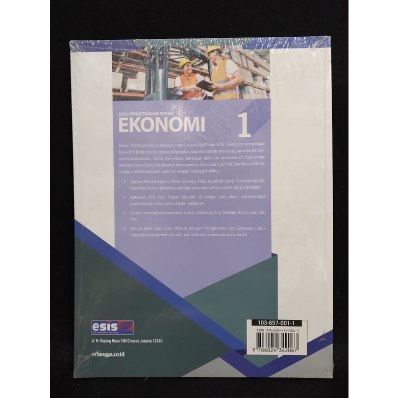 Buku IPS EKONOMI SMP Kls 7 Erlangga ESIS K13