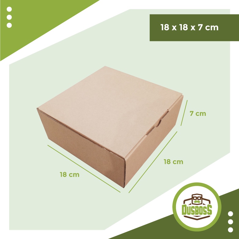 

kardus 18 x 18 x 7 cm --Diecut dan easy usage--