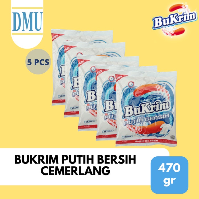 Jual Sabun Colek Bukrim Putih Bersih Cream 470 gr - 5 Pcs Diskon