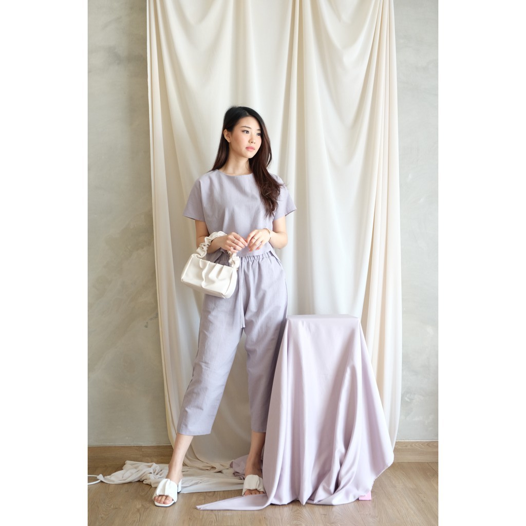 Paige Set - Baju Celana Setelan Wanita-Lilac