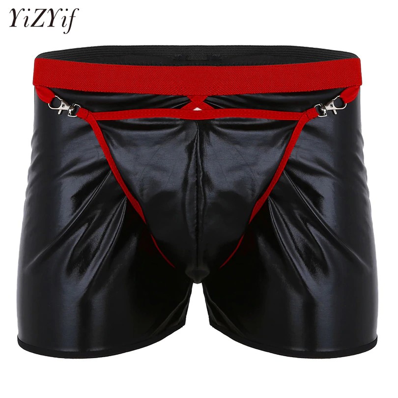 Jual BEBAS ONGKIR YiZYiF Mens Open Crotch Boxer Shorts Crotchless Panties Sissy Panties Wetlook