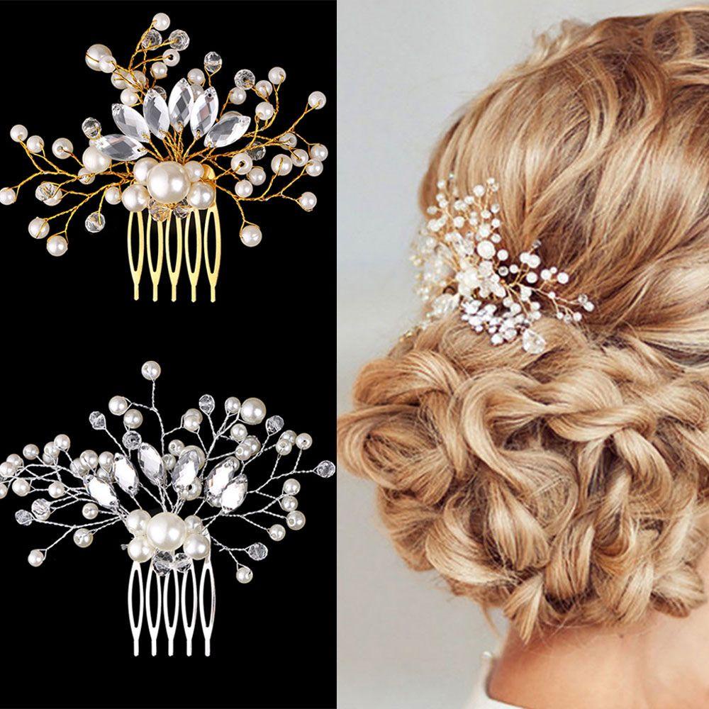 R-flower Hair Combs Romantic Bride Perhiasan Rambut Pernikahan Bridal Clips