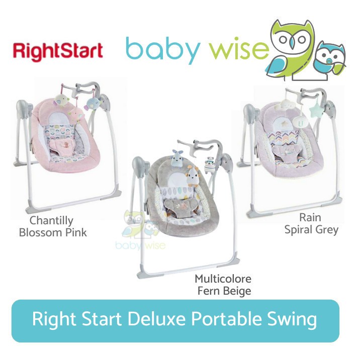Right Start Deluxe Portable Swing Electric Musical Baby Rocker Bouncer - Ayunan Anak Bayi Musik Otom