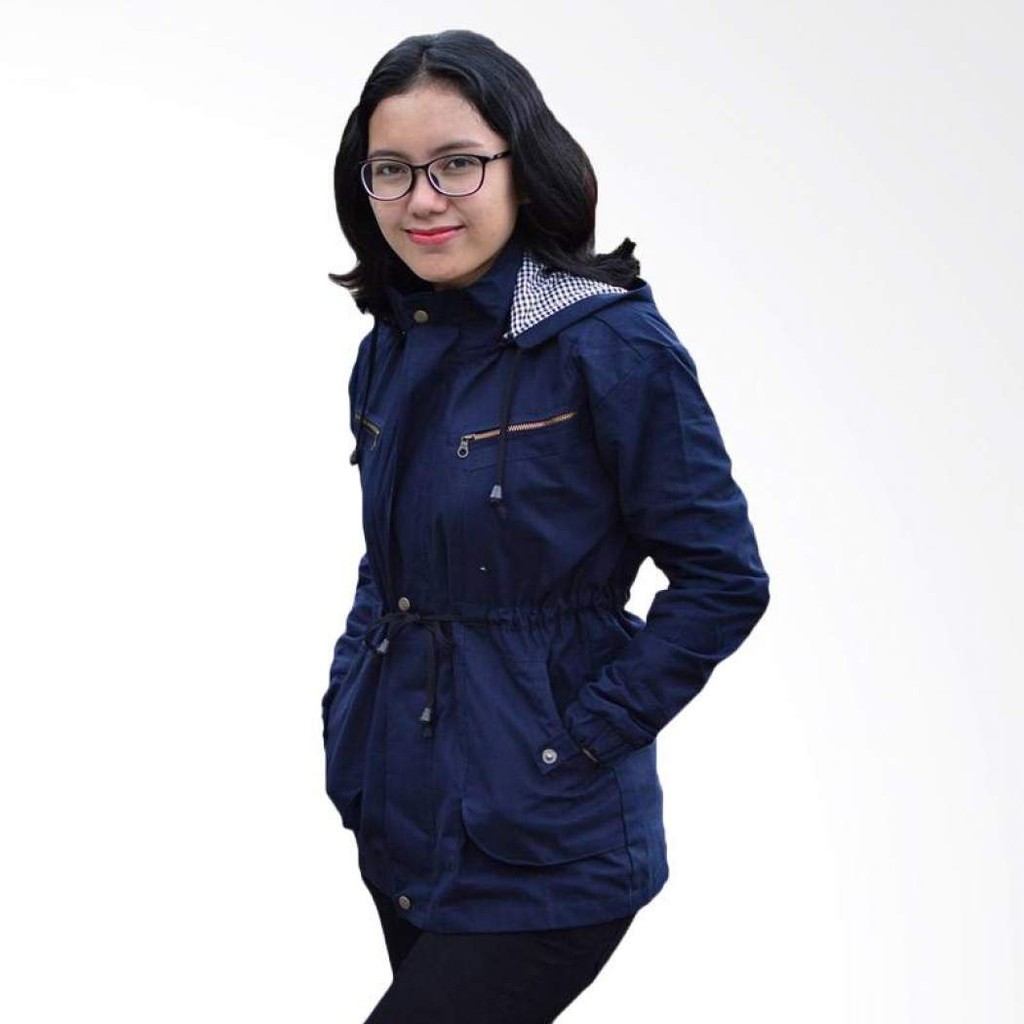 Jaket Jumbo Parka Wanita Kanvas tebal premium