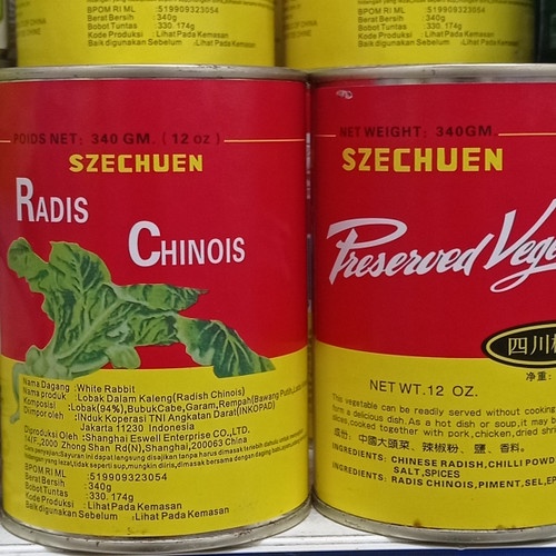 Rabbit Preserved Vegetable Can 340 gram