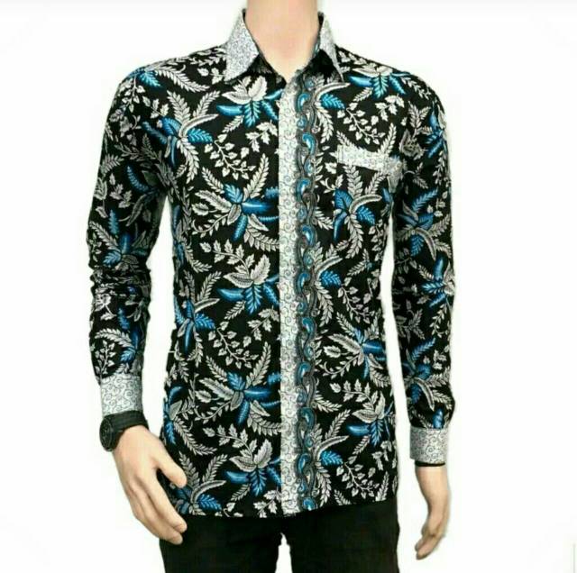 Couple batik sragam Motif blarak biru