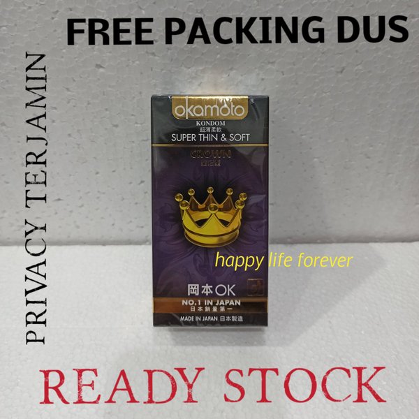 solusi Kondom Okamoto Crown isi 10 - kondom super tipis - super thin and soft Murah