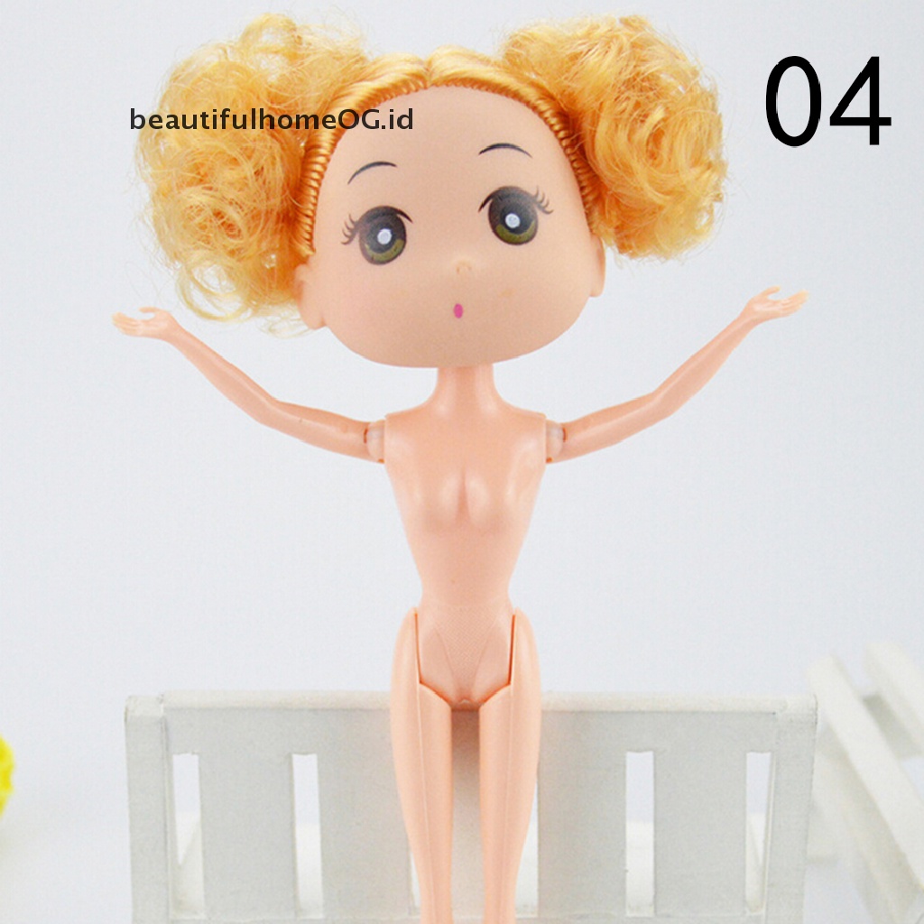 Mainan Boneka Mini Ukuran 18cm Dengan Rambut Coklat Emas Untuk Dekorasi Kue