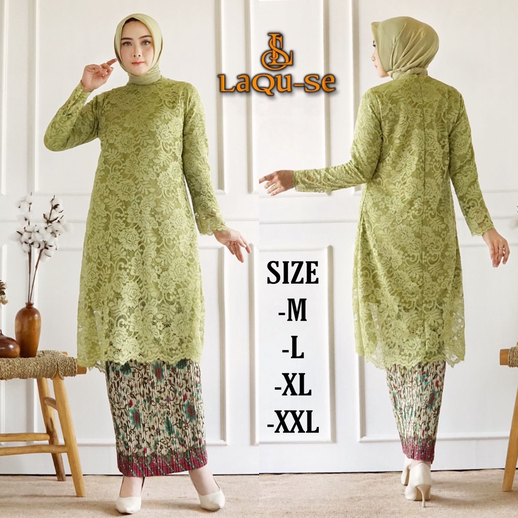 Stelan Kebaya Tunik Brokat Kebaya Wisuda Set Kebaya Tunik Kebaya Kondangan Tunik Brokat Terbaru By Laquse Kebaya