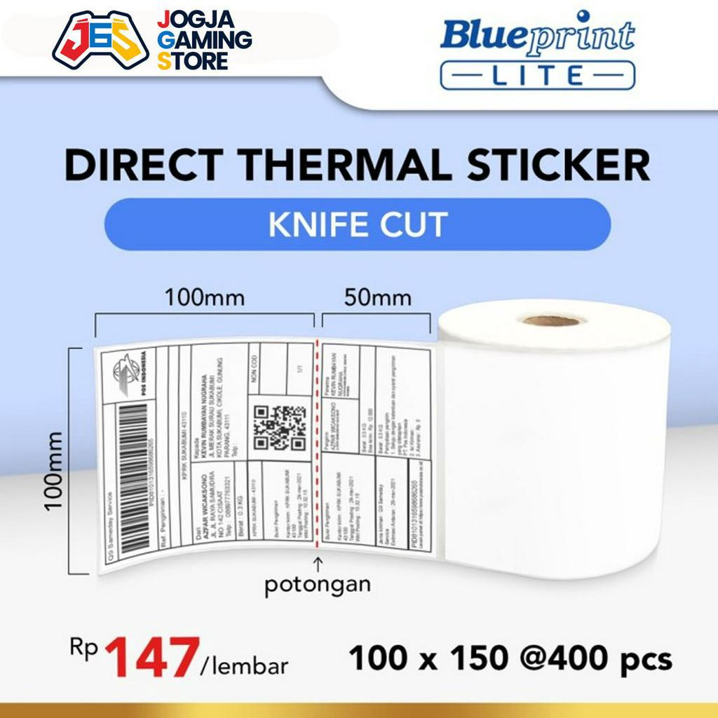 

Direct Thermal Sticker Resi BLUEPRINT Lite 100x150 mm 400 Pcs Knife Cut