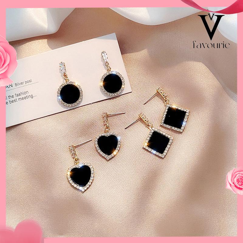 [COD]S925 Silver Needle Earrings Temperamen Fashion Kepribadian Anting Geometris Anting Wanita-FA