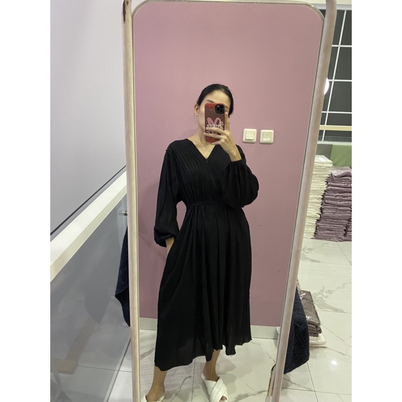 NABO - Kufnat Midi Dress (Dress Midi Bahan Rayon)