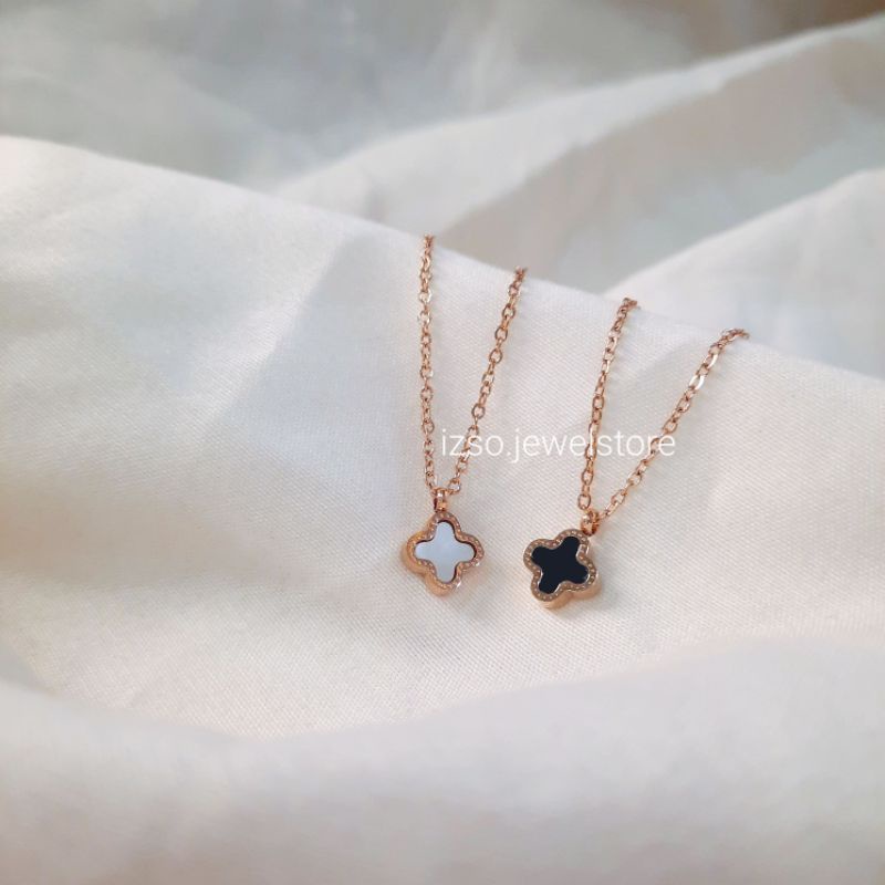 IZSO Kalung Syanice Kalung Titanium Anti Karat Gold Rosegold Korean Aesthetic Dainty Simple