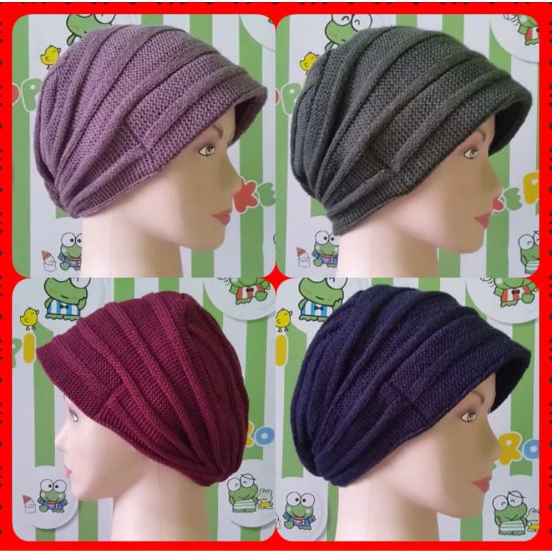 Ciput rajut nenek kupluk nenek kerpus turban premium