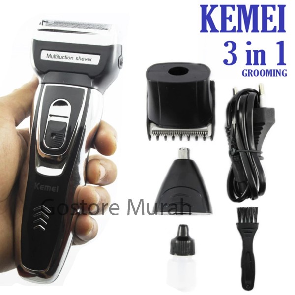 Mesin Cukur Rambut Kemei KM-5558 Clipper Grooming 3 in 1 Alat Cukur Rambut Multifungsi