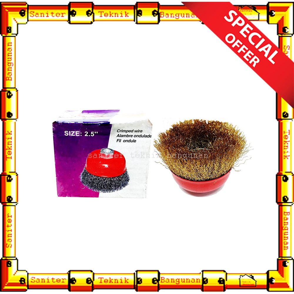 Sikat Kawat Mangkok 2.5 Inch Cup Brush King