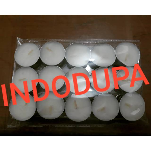 Lilin Tea Lights Putih isi 15 pcs