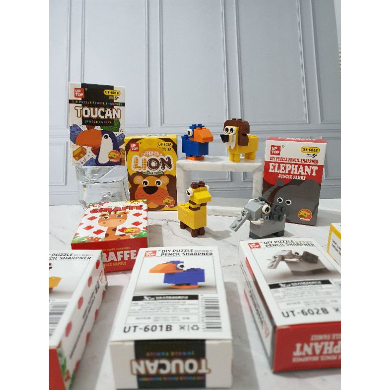 serutan lego animal/sharpener lego animal/rautan bongkar pasang/diy puzzle-2