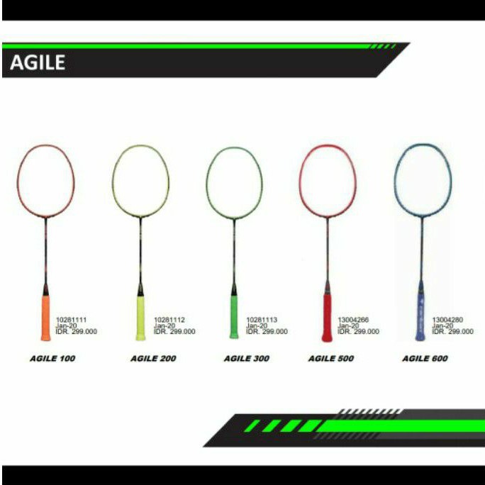 RAKET BADMINTON CARLTON AGILE SERIES (DIJAMIN 100% ORIGINAL) MAX TENSION 30 LBS (FREE COVER CARLTON)