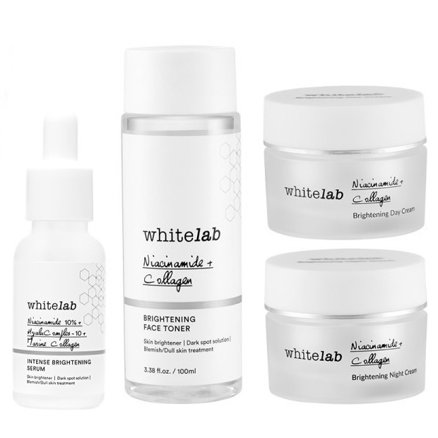 Whitelab Brightening Paket Wajah Tanpa Facial Wash (FREE POUCH)