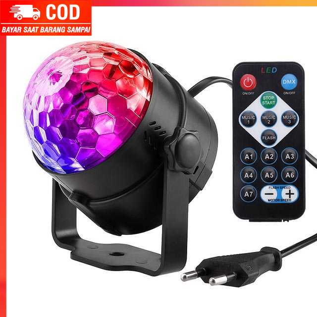 (100% BARANG ORI) Proyektor LED Lampu Disco + Remote Control EU Plug - CY-LV-RG