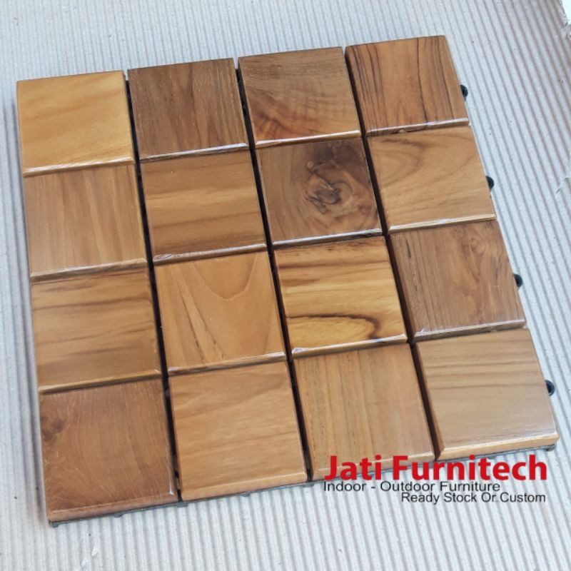 Parkit Lantai Kayu jati // Decking Kayu Uk 30x30