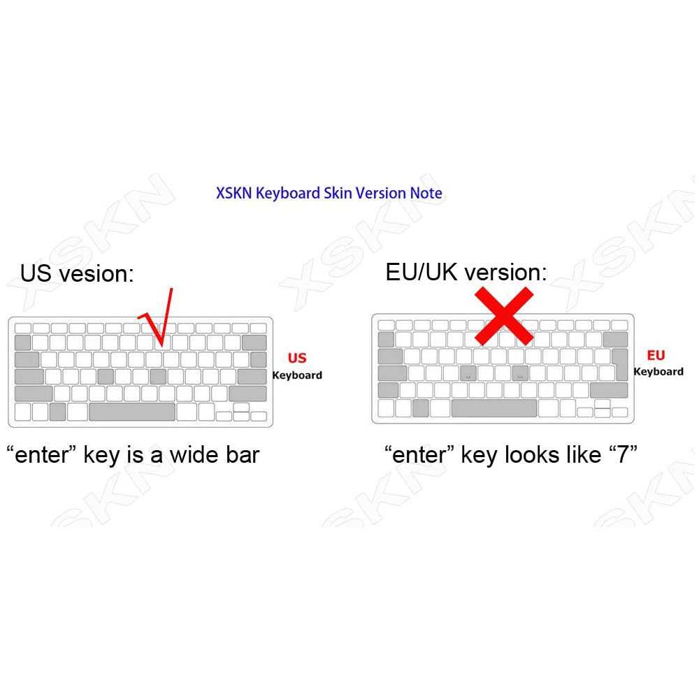 TG-BA XSKN Silicone Keyboard Cover for MacBook Air 13.3 Inch - RV89