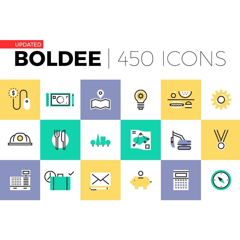 Pictograms and icons big bundle - Vector Designs