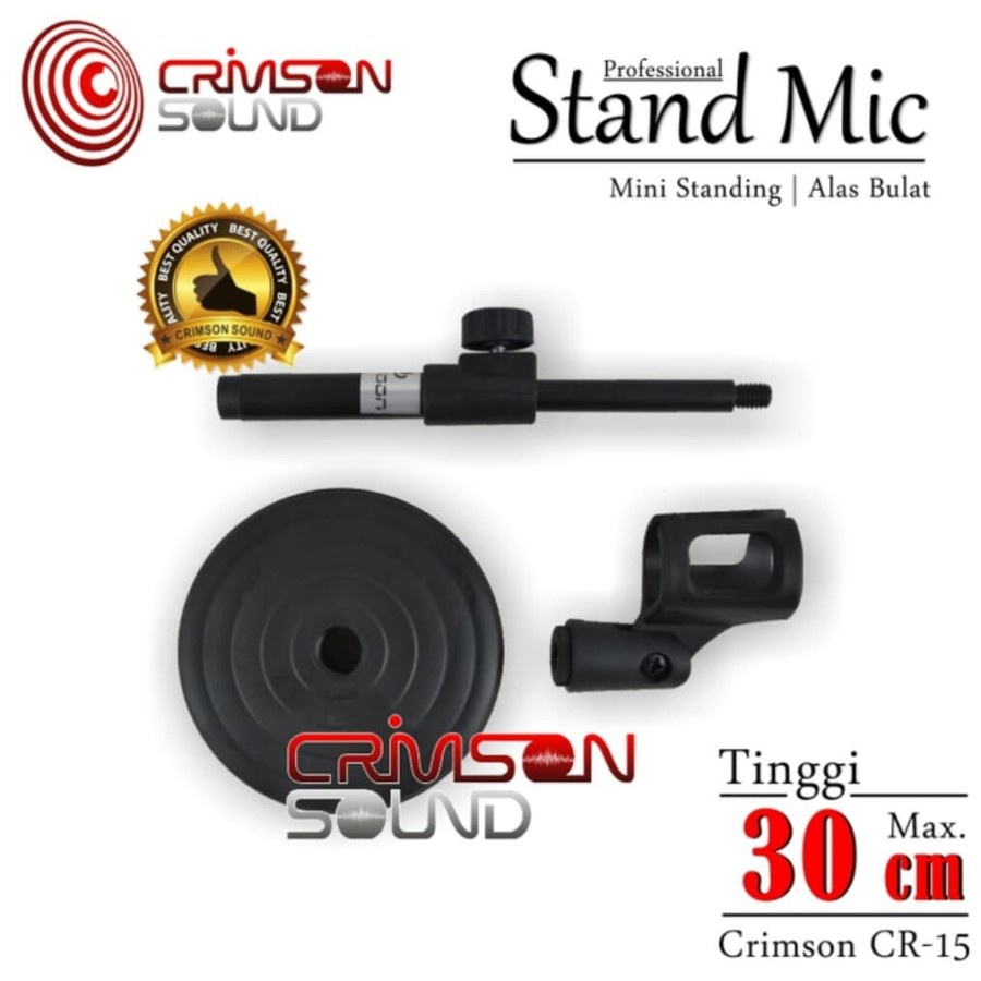 STAND MIC MINI ALAS BULAT 30 CM CRIMSON CR-15