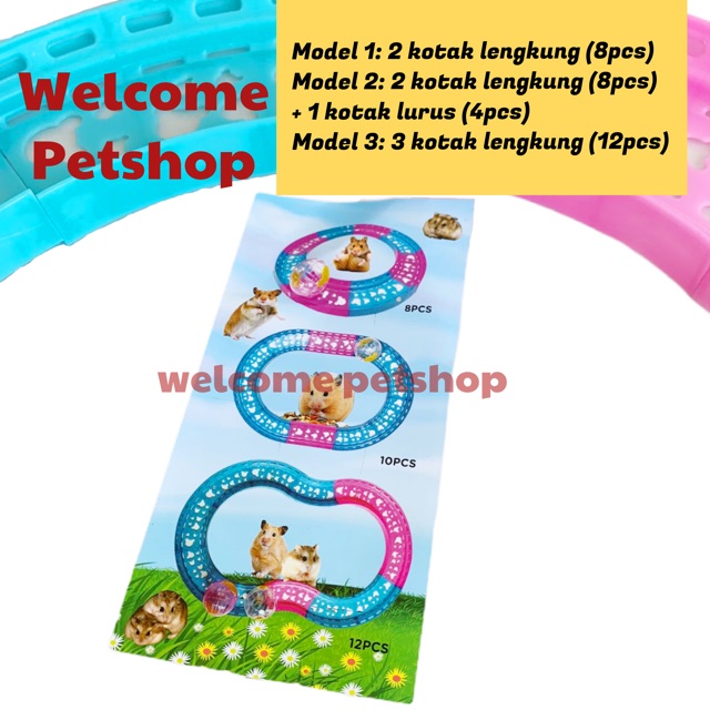 Hamster Ball Track Rel Bola Hamster / Hamster Track / Mainan Hamster Putar Kincir