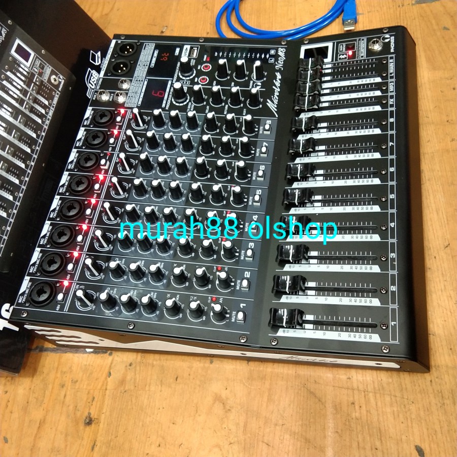 MIXER AUDIO MICROVERB NEO M8 8CH USB-BLUETOOTH RECORDING TO PC