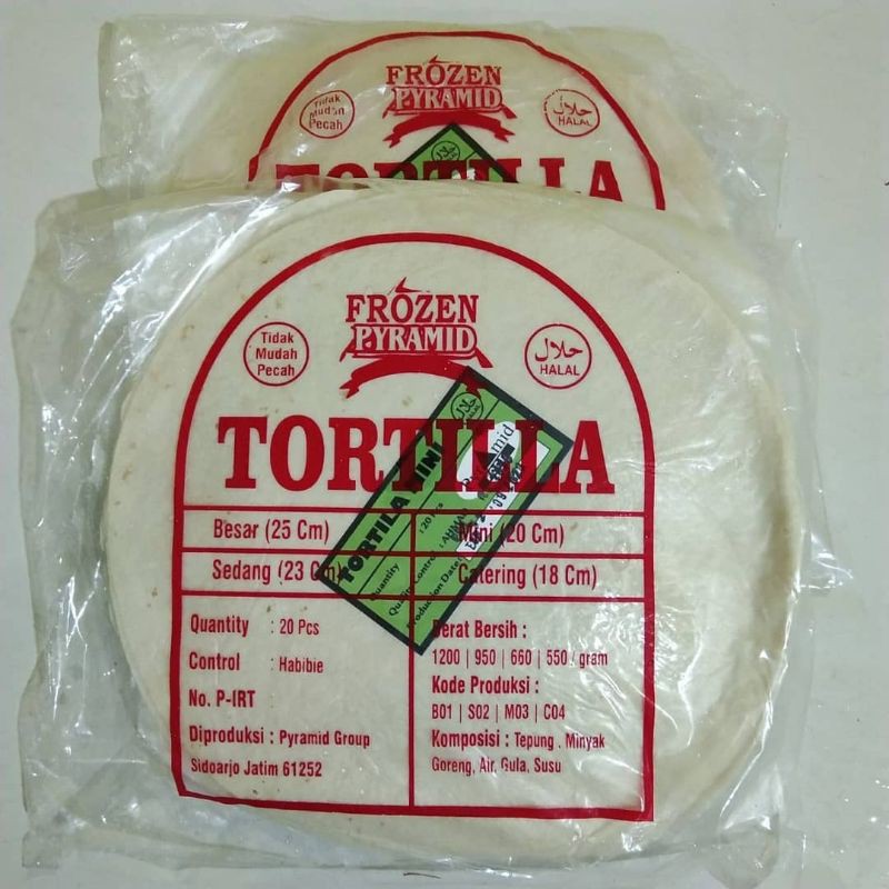 

Pyramid Tortilla kebab 20cm isi 20