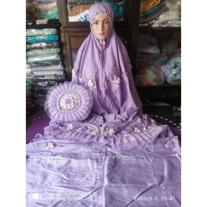 MUKENA TERUSAN BORDIR/MUKENA SULAM BORDIR/MUKENA SUTRA/MUKENA BORDIR TILE