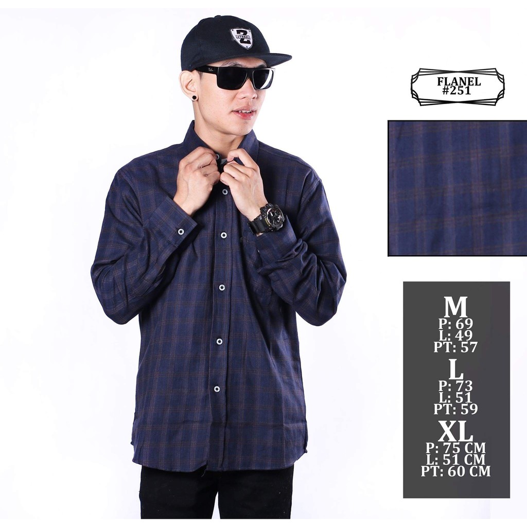 Kemeja Flanel Cowok Distro Kotak Kotak 251 Premium