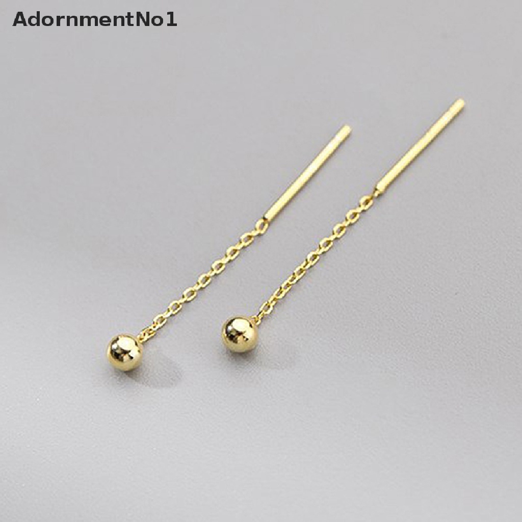 (AdornmentNo1) Anting Gantung Panjang Tusuk Gaya Korea Motif Hati + Rumbai Untuk Perhiasan Wanita