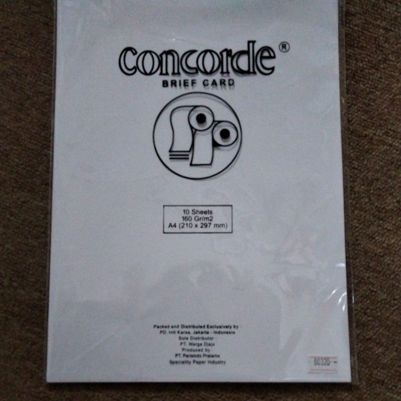 

Kertas Concord A4 160 gr Putih 10 lbr