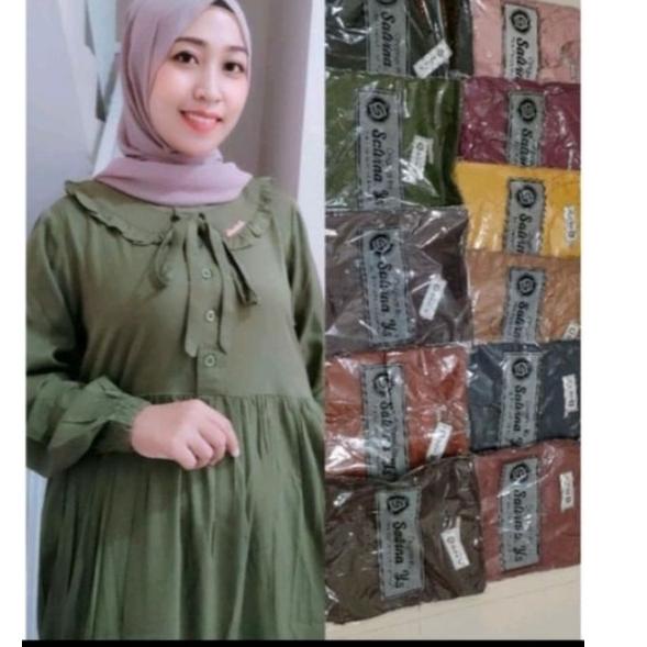 Keluaran Terbaru.. GAMIS ORIGINAL SALVINA ys KERAH TALI