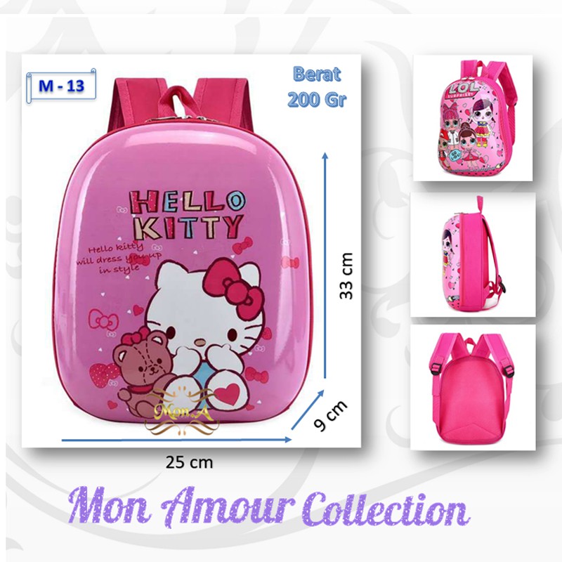 Tas Ransel Telur Sekolah Anak TK / PAUD - Tas Sekolah Anak Karakter lucu Karakter Cewek -M0172