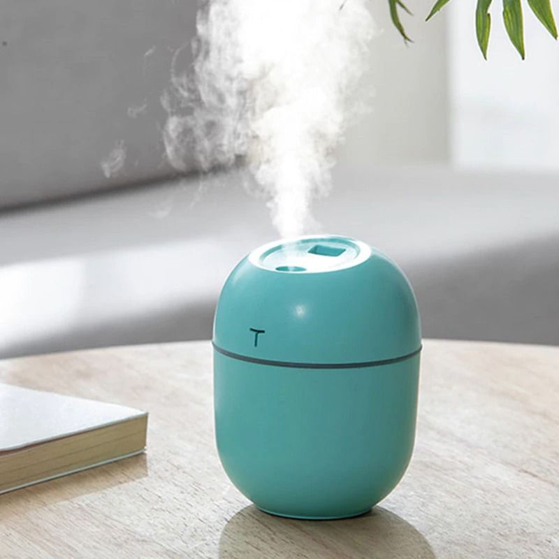 HUMIDIFIER HUMIDIFER PURIFIER DIFFUSER 220ML PELEMBAB UDARA RUANGAN ESSENTIAL OIL BLUE LONJONG