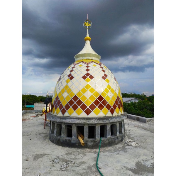 KUBAH MASJID UKURAN BESAR 2 - 2,5 - 3 METER/KUBAH MUSHOLLA/KUBAH DEKORATIF/KUBAH WARNA/KUBAH MOTIF/K