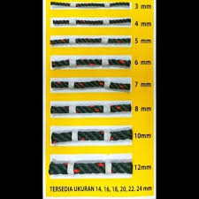 Tali Tambang Kecil Plastik 3mm 4mm 5mm Hijau Bintik Merah Permeter Murah PP Jemuran Gantungan