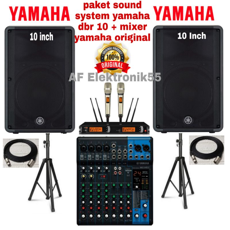 Paket Sound System Yamaha Speaker 10 Inch Mixer Yamaha Original