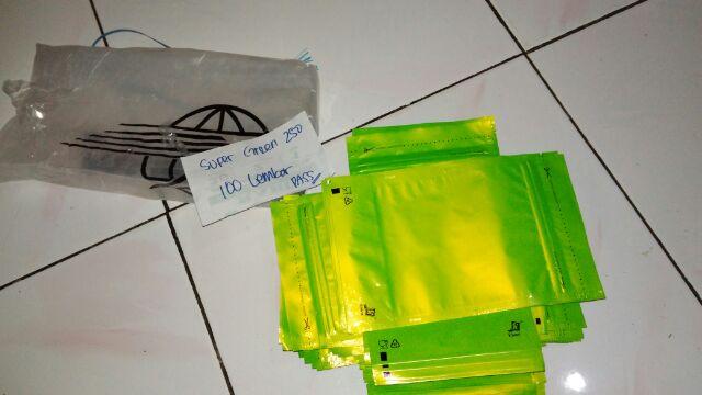 Standing Pouch Super Alumunium Foil Depan Belakang 250 Gram 13x20