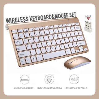 COD⭐908B Paket kombo keyboard nirkabel + mouse nirkabel  mini