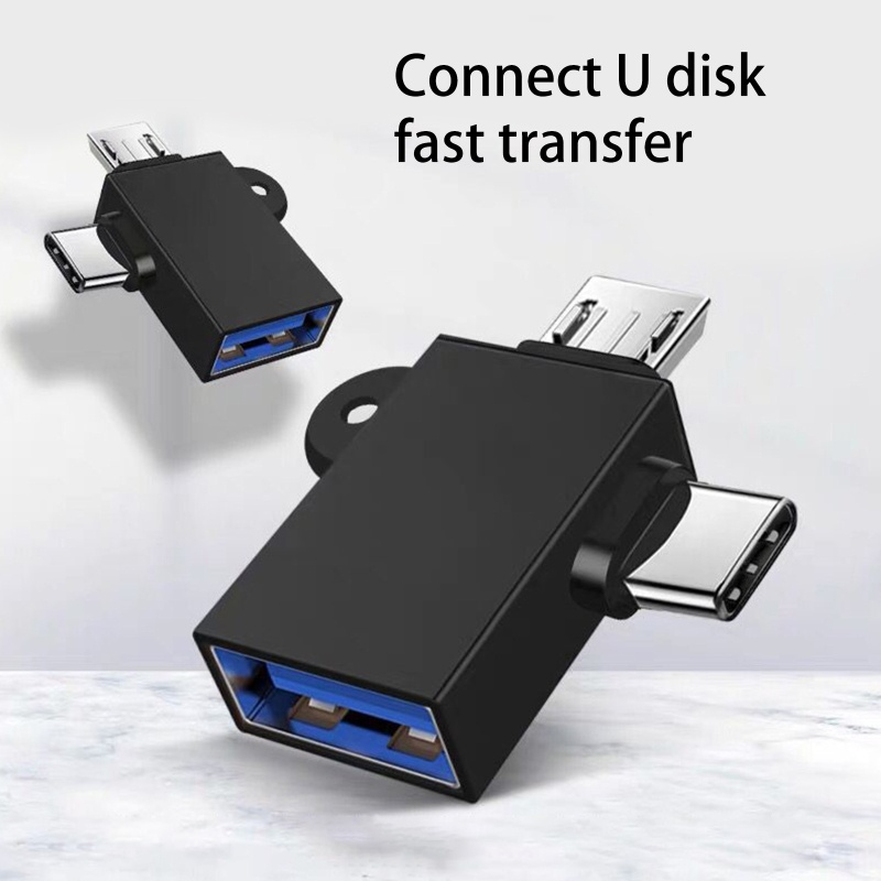 Vivi 2 in 1 Adapter Konektor Konverter OTG Micro USB Tipe C Male Ke USB 3.0 Female Bahan Aluminum Alloy Untuk Handphone / Tablet