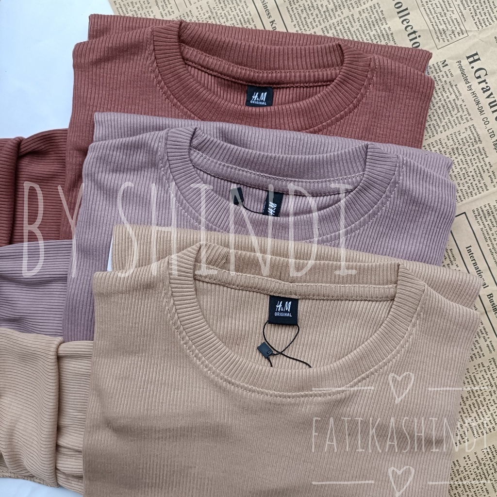 By shindi - Kaos Rib Premium / Kaos Grosir  Lengan Panjang / Kaos Lengan Panjang Termurah