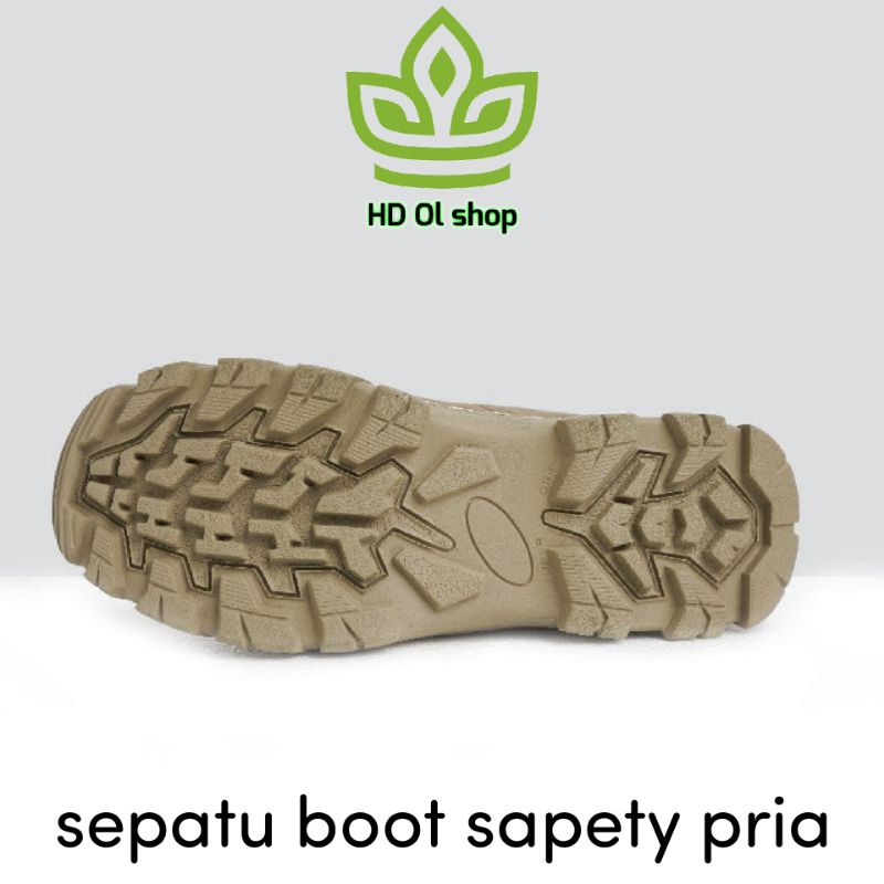 SEPATU KULIT OUTDOOR PRIA DARK CREAM 6 HOLE TALI CARAKA FOOTWEAR SNEAKERS HADE GREEN UK 38-43